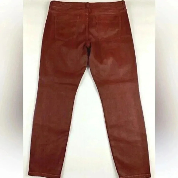 Banana Republic Skinny Jeans Women's 32 Burgundy Coated Mid Rise Ankle NWT - Picture 1 of 6